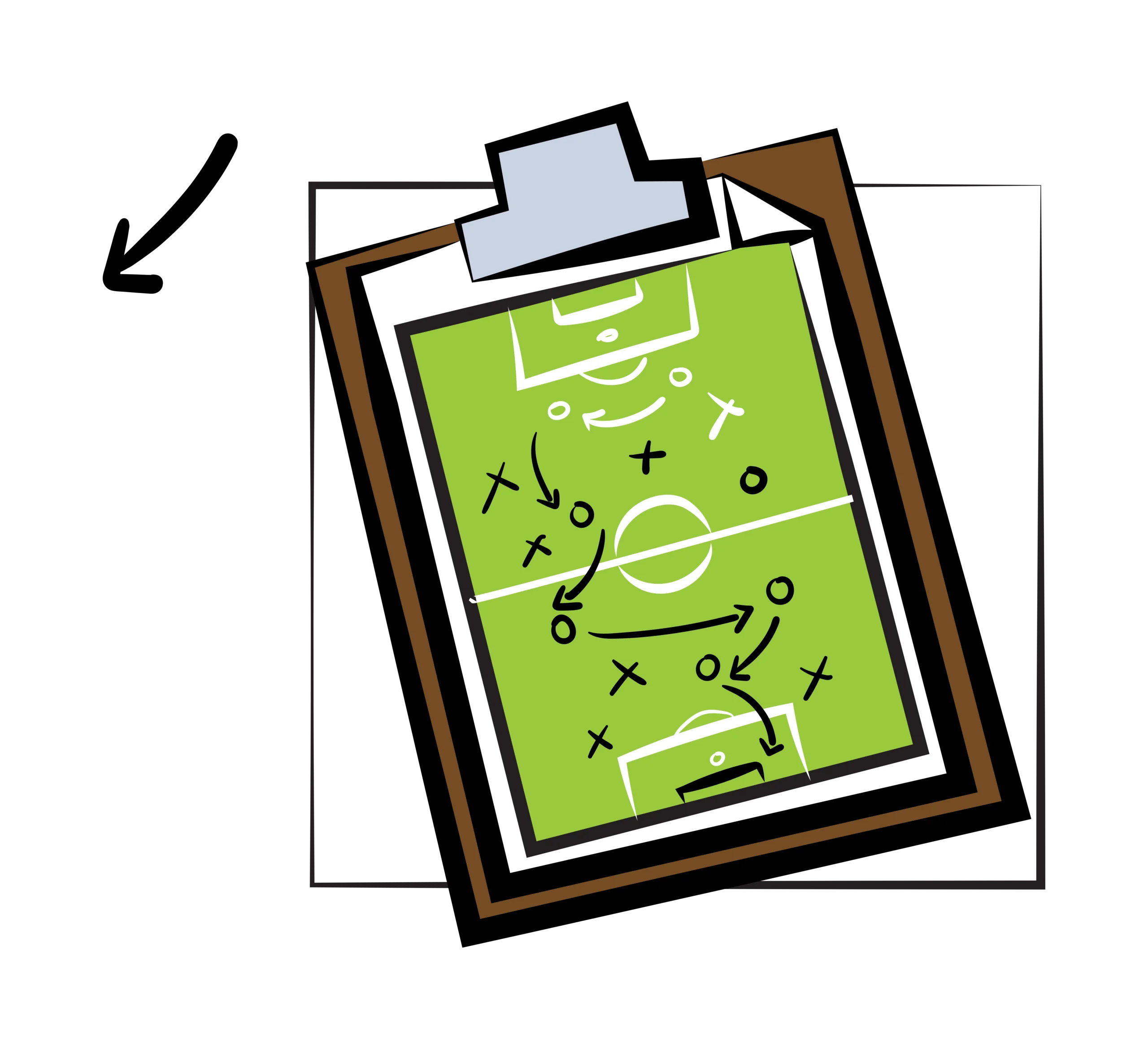 Football tactics board illustration